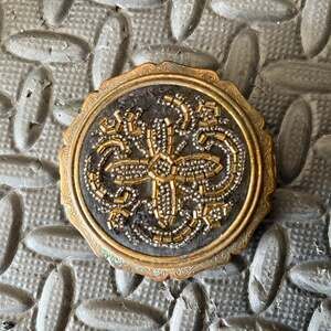 Vintage Stratton Compact Vanity Powder Makeup Floral 60's